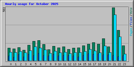 Hourly usage for October 2025