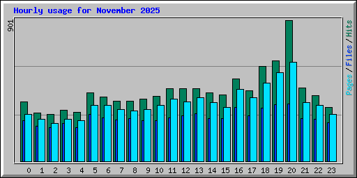 Hourly usage for November 2025