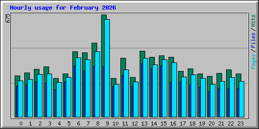 Hourly usage for February 2026
